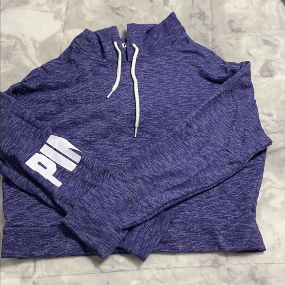 PINK cropped purple sweater